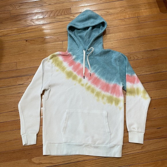 Kristin Cavallari x Feat Blanket Hoodie Size M Tie Dye Retro Stripe EXCELLENT - Picture 6 of 14